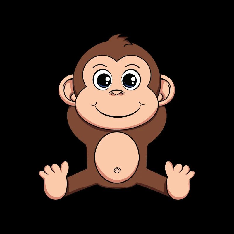 Cute cartoon animals - monkey