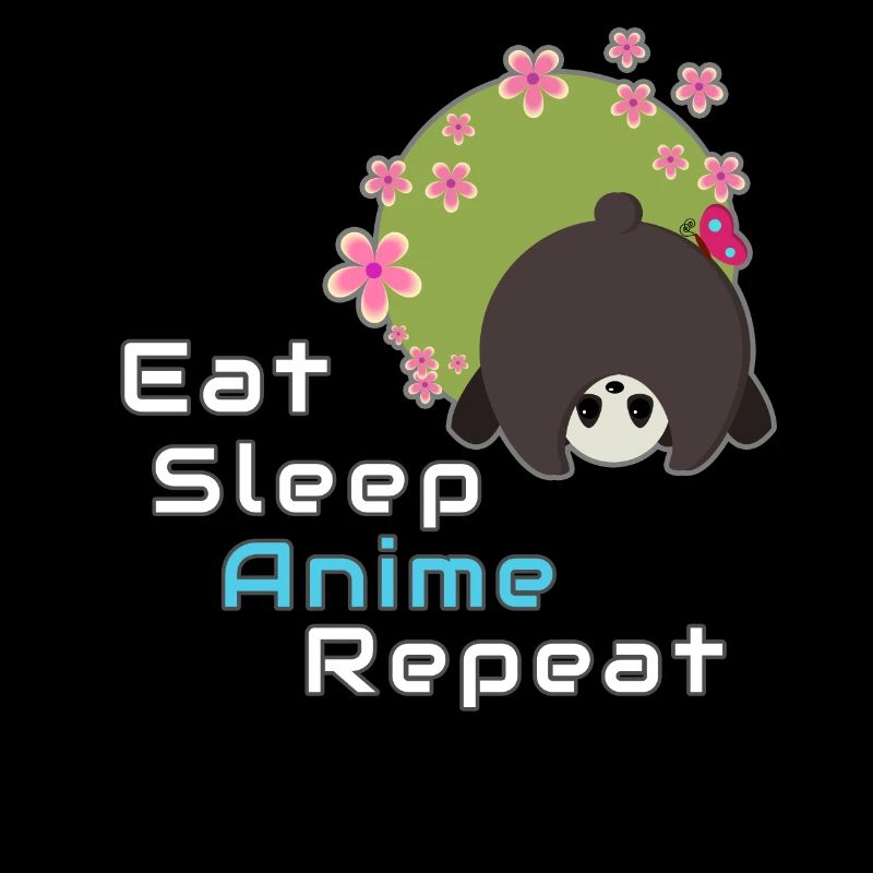 Anime Panda Lover Eat Sleep Anime Repeat