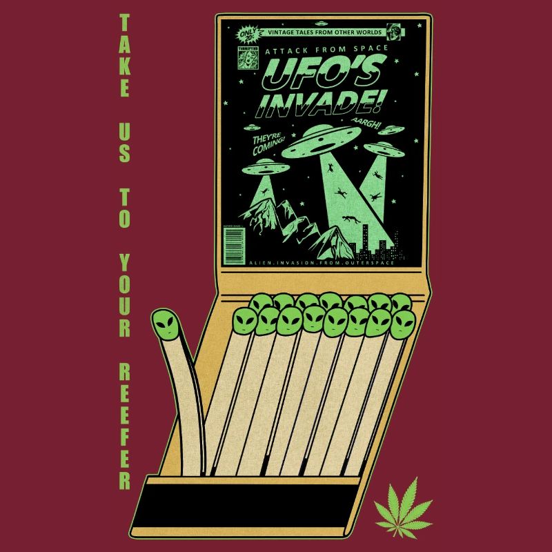 UFO Invasion Vintage Poster Design