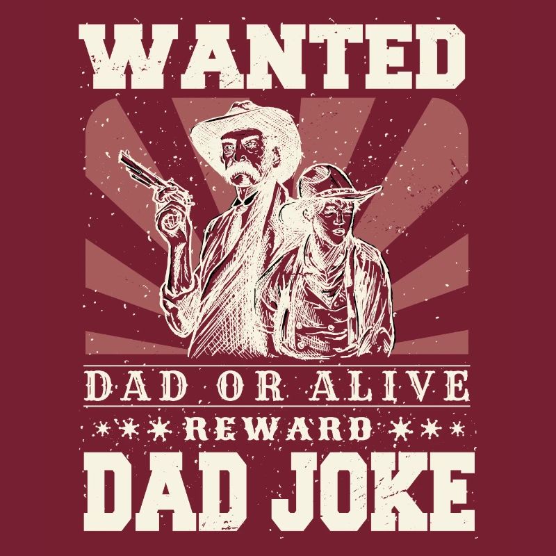 Gesuchter Vater oder lebendiger Cowboy-Vater scherzt Vatertag