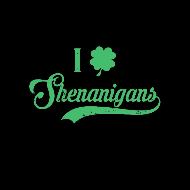 I Love Shenanigans Mixed Clover Shamrock St.Patric