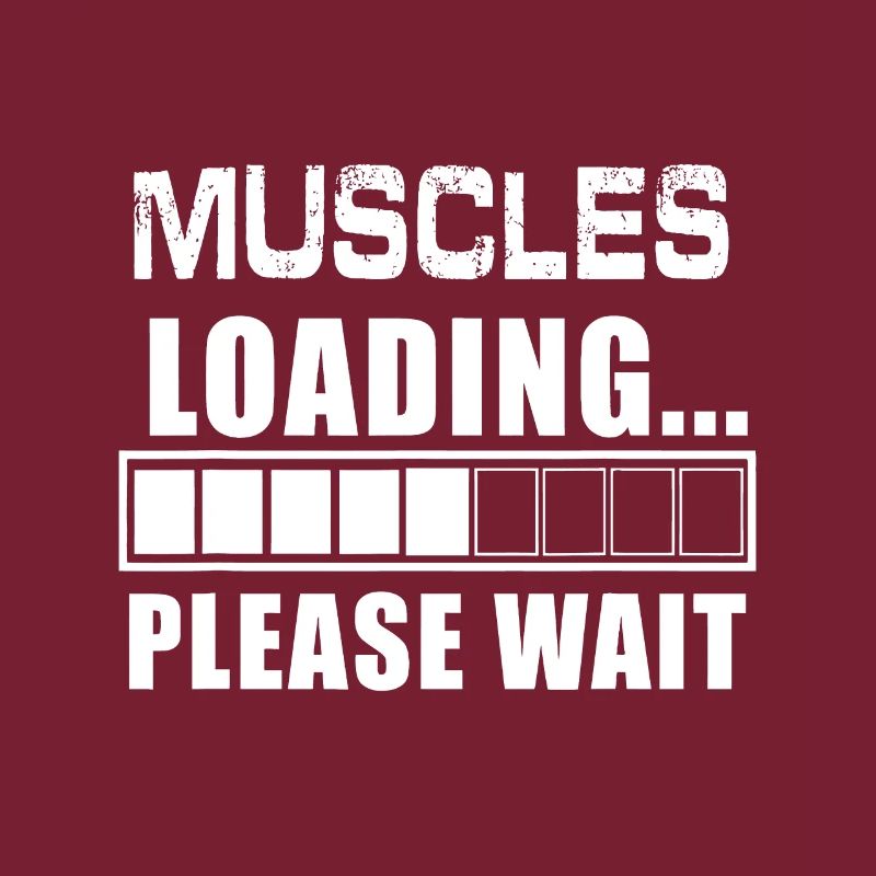 Funny Muscles Loading Please Wait Body Builder Gym