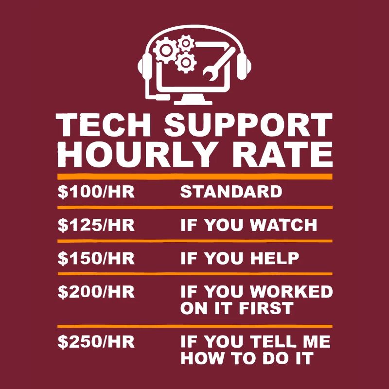 Stundensatz für technischen Support, Geschenke für Tech-Computer-Geeks