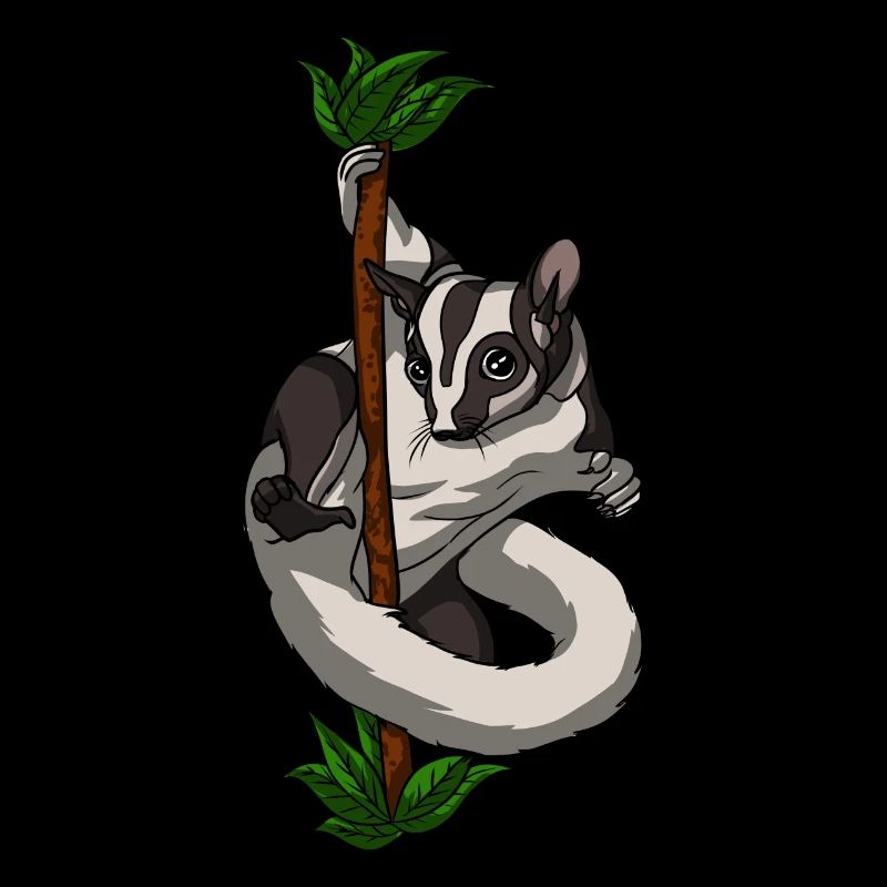 Sugar Glider Pole Dancing Animal