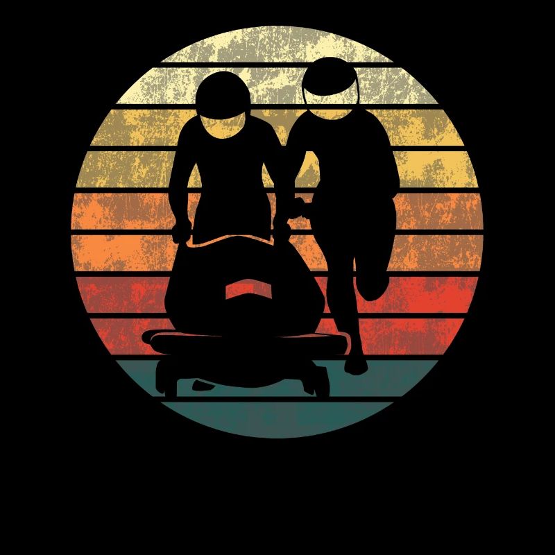 Bobfahrer Bobfahren Bobsport Retro Geschenk