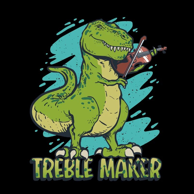 Treble Maker Funny dinosaur playing the violin