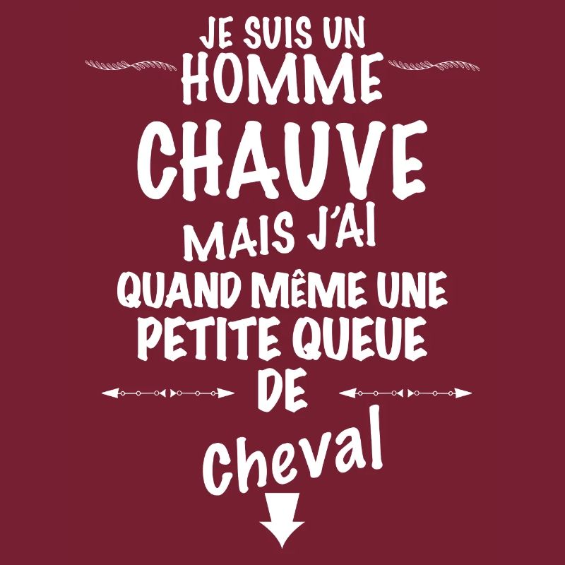 Chauve content de sa petite queue de cheval