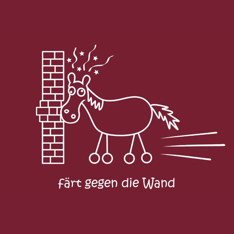 Drôle de cheval, färt, monte contre le mur, cheval