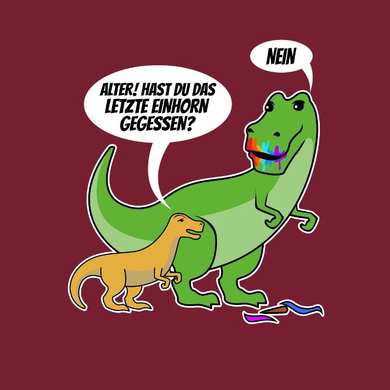 Dino letzte Einhorn gegessen spruch