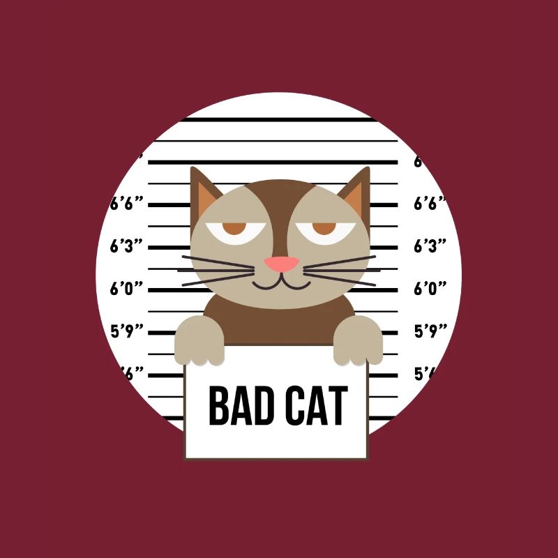 Süße Katze Gefängnis Knast Hinter Gittern Böse