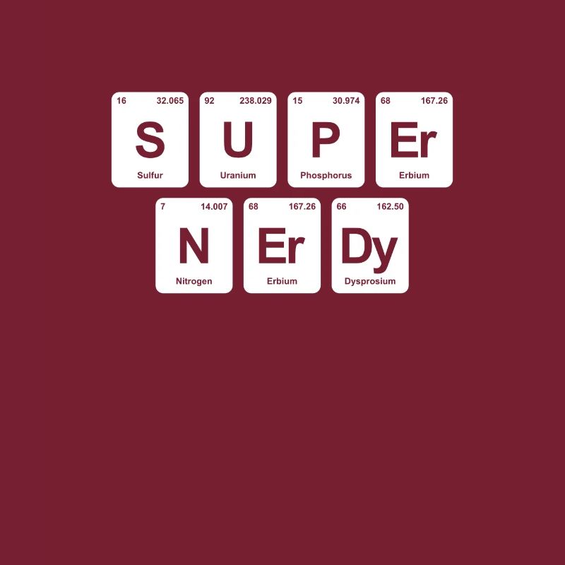 Periodic table elements super nerdy