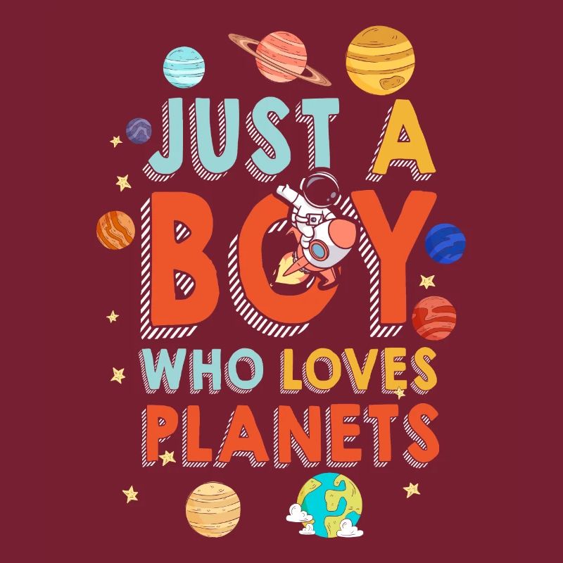 Nur ein Junge, der das Sonnensystem der Planeten liebt
