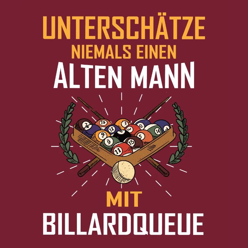 Unterschätze Alten Mann Billard Queue
