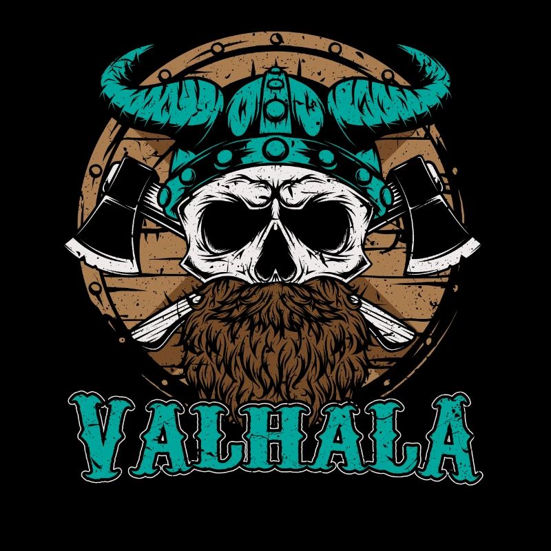 Valhala Viking - Axt Viking Kopf Tattoo Geschenk