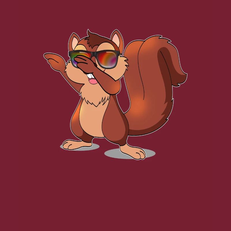 Dabbing squirrel dancing funny gift