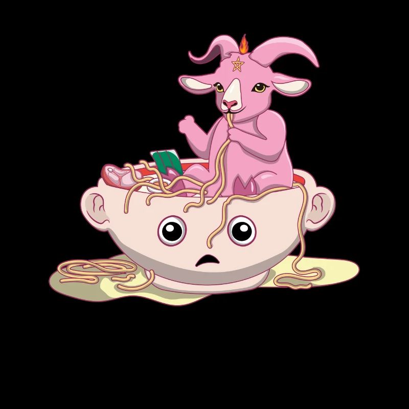 Baphomet Noodle Occult Satanic Pastel Gothic