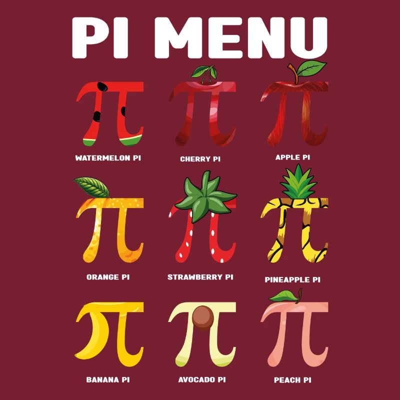 Pi Menu Fruit Pi Day Fun Math Art