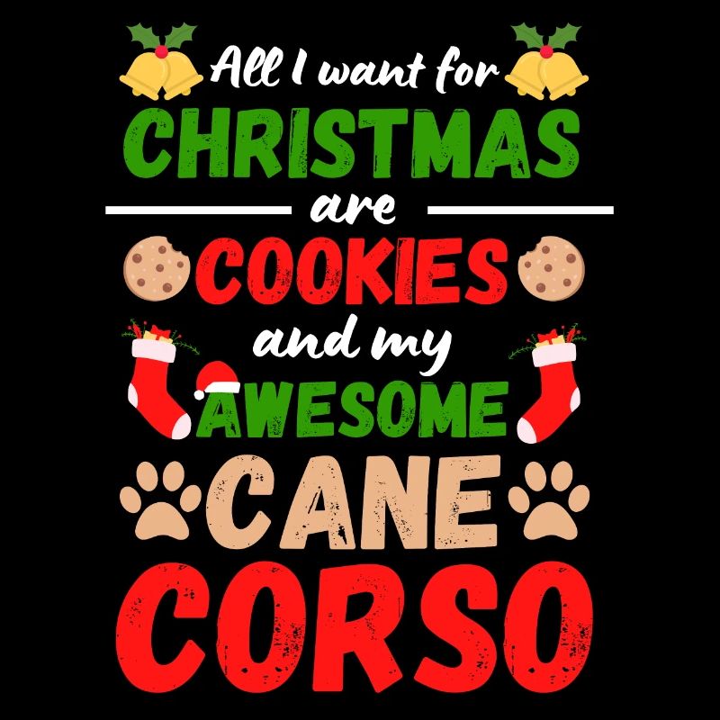 Christmas Cane Corso Cookies