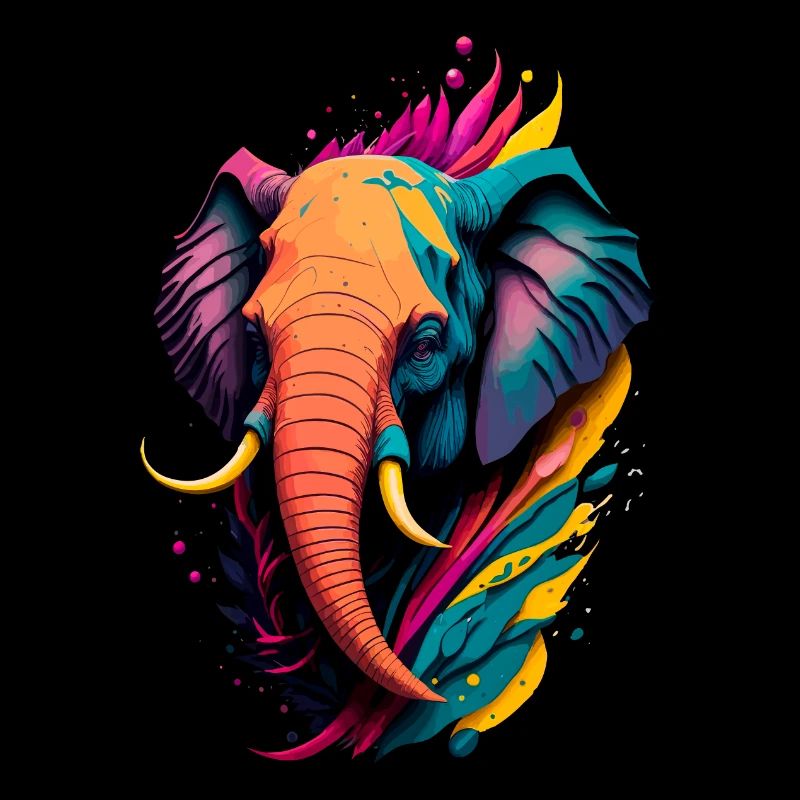 Éléphant coloré