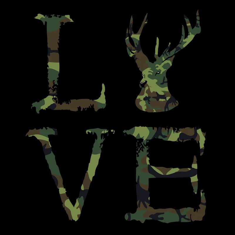 Camouflage Hirsch Jäger Love Wildtier Jagd Liebe C