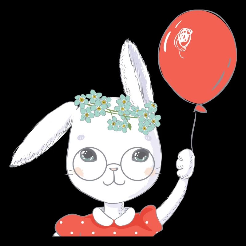 Cute easter bunny balloon gift