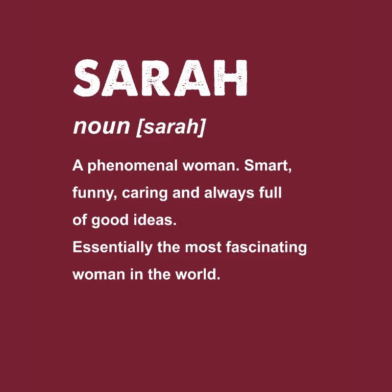 Conception de cadeau de nom de Sarah