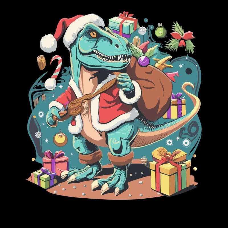 Dinosaurier Trex Weihnachten