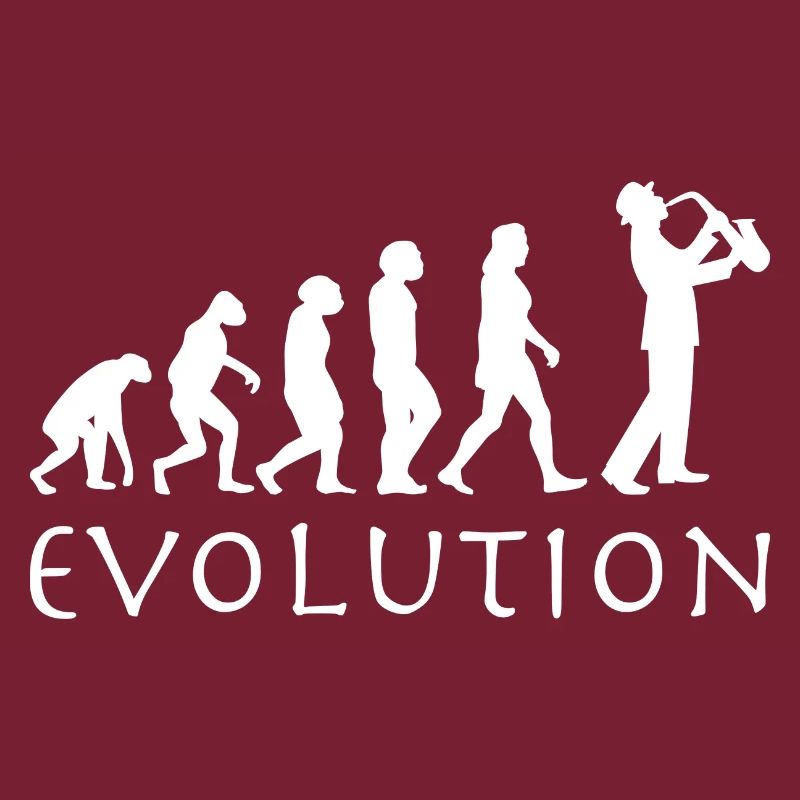 Saxophon Spieler Evolution