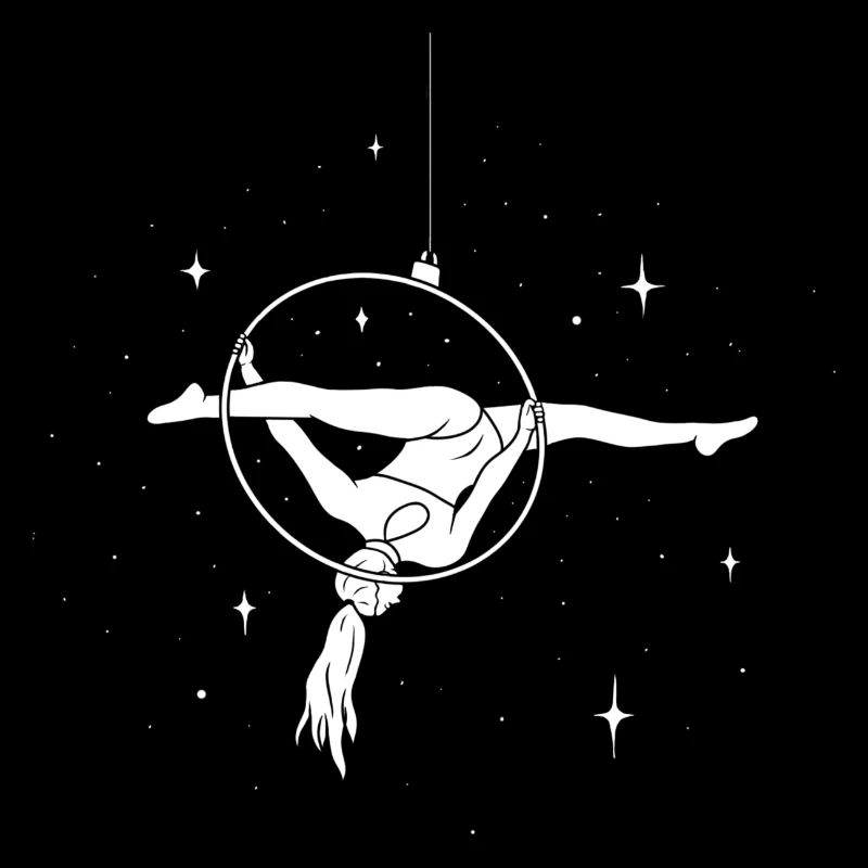 Aerial Hoop Split Sternenhimmel