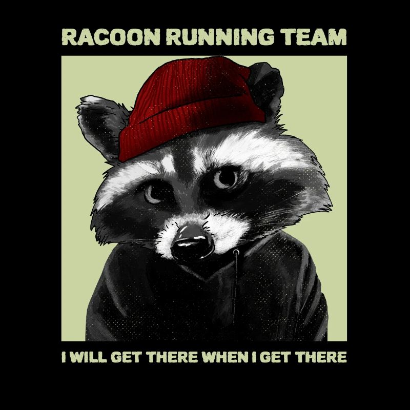 Waschbär Team Jogger Läufer Damen Herren Geschenk