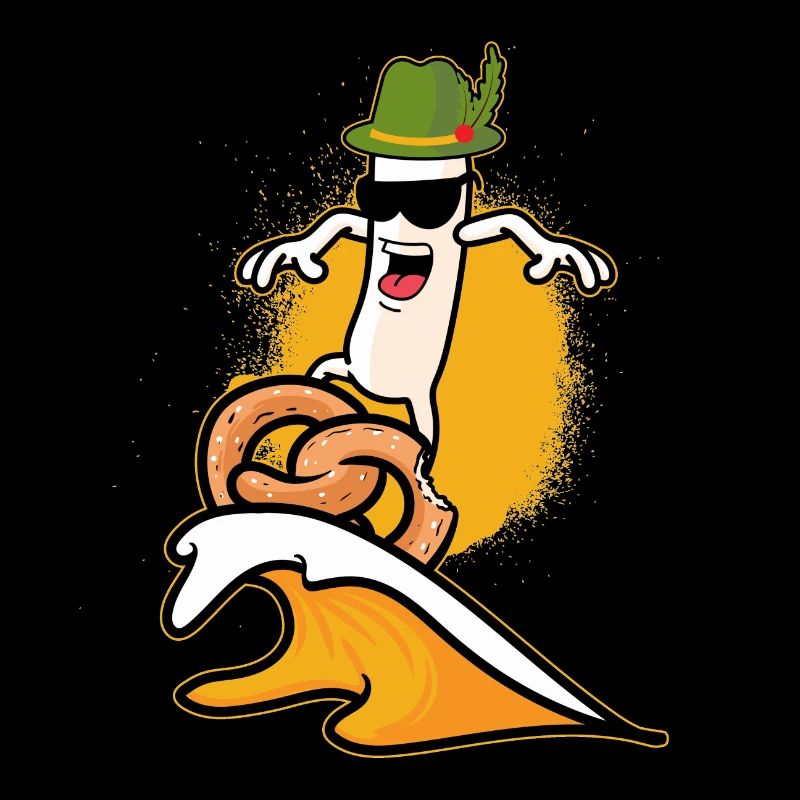 Weisswurst Pretzel Beer Party Dirndl Replacement Fest