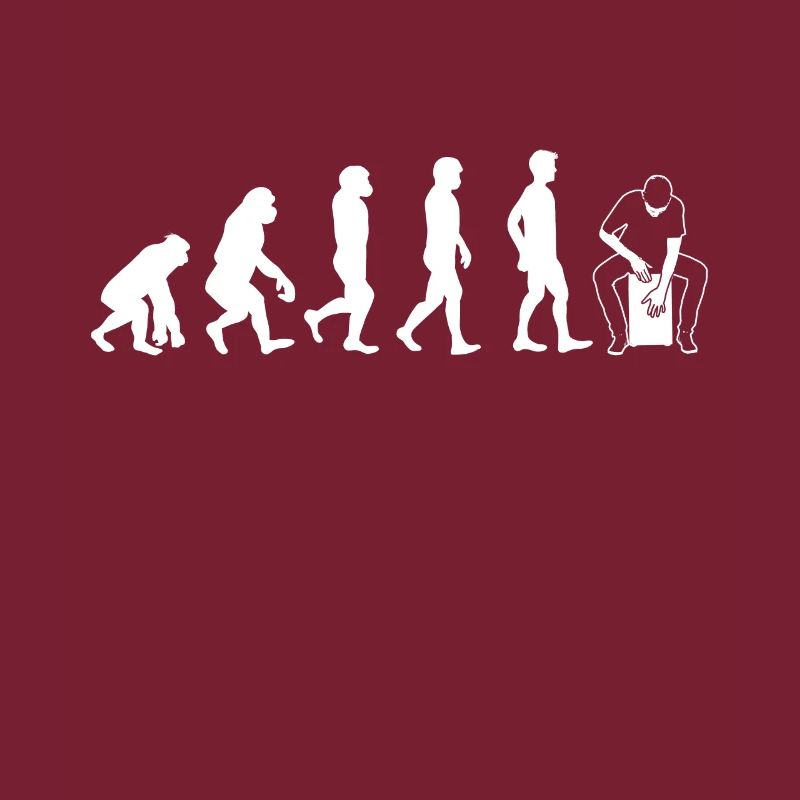 Evolution Cajón T-Shirt Geschenk Cajon Kachon