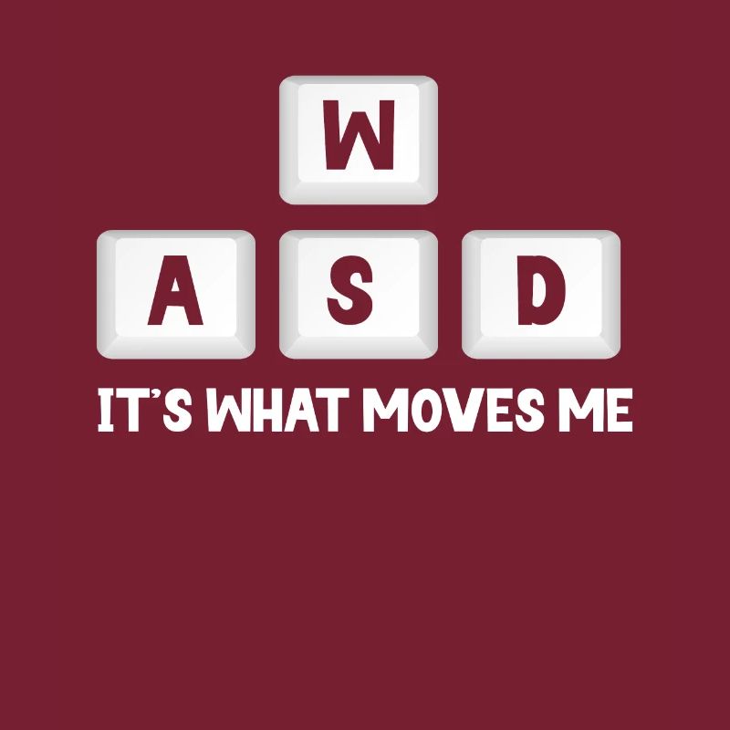 PC Video Gamer Computer Nerd Gaming WASD