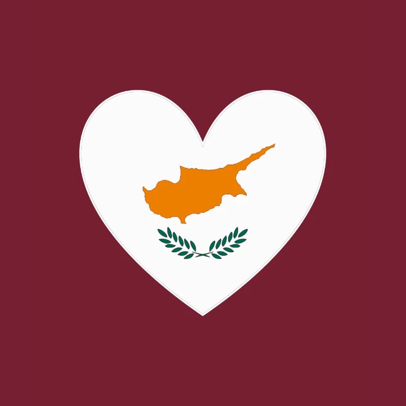Cyprus Flag Heart