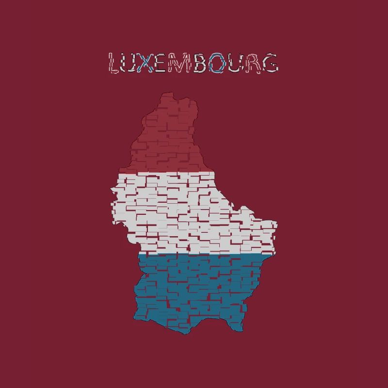 Luxembourg Map Flag