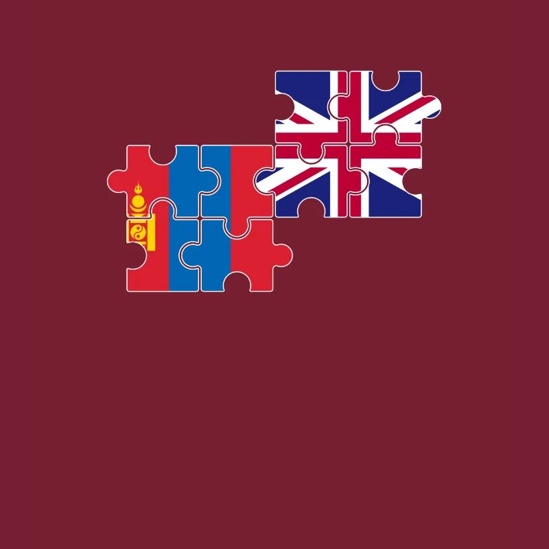 Mongolie Drapeau du Royaume-Uni Mongol britannique
