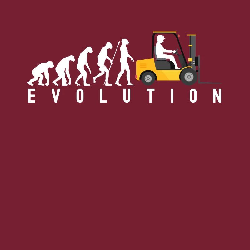Staplerfahrer Evolution Lagerist Spruch