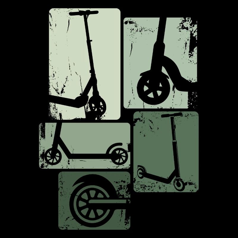 Scooter Roller Stunt Retro Vintage Tretroller