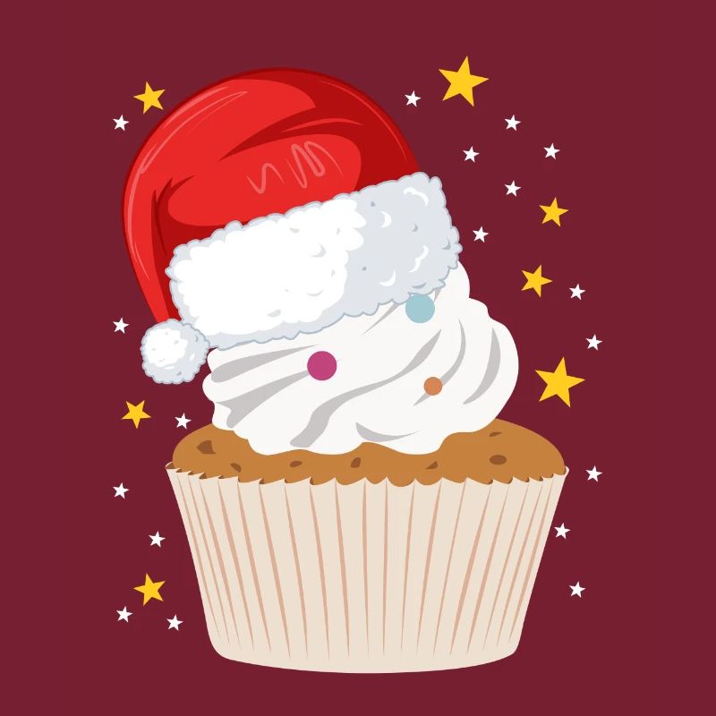 Cupcake Weihnachtsmann Geschenk