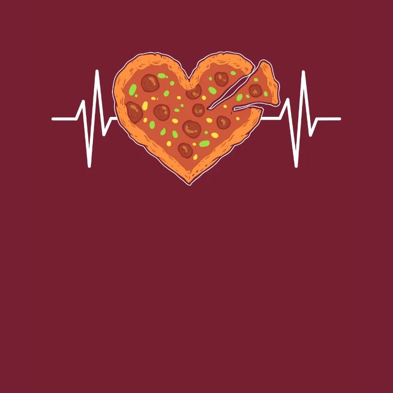 Pizza Heartbeat. ECG pulse pizza maker pizza cuisson