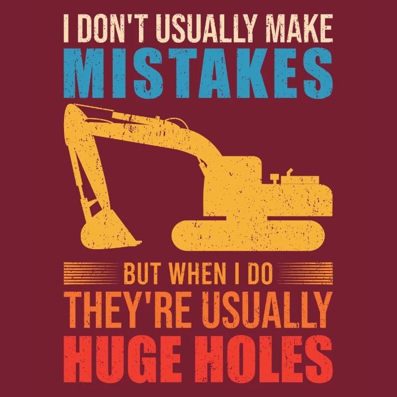 Retro Bagger Spruch Baggerfahrer Baustelle