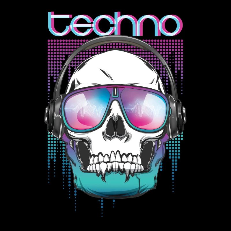 Techno MDMA Skull Psytrance