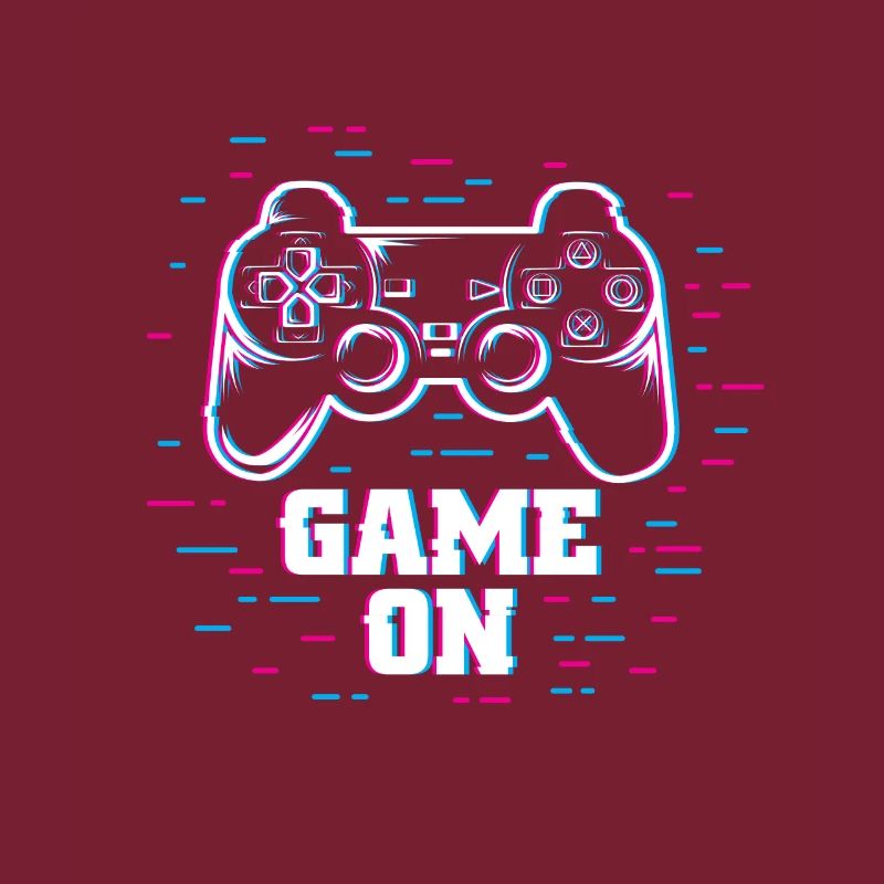 Game on mit Controller bunt