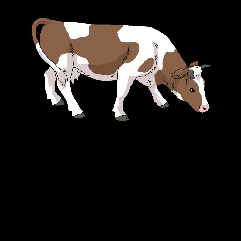 Vache à taches brunes