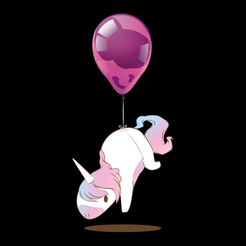 Süßes Einhorn Ballon T-Shirt Kinder