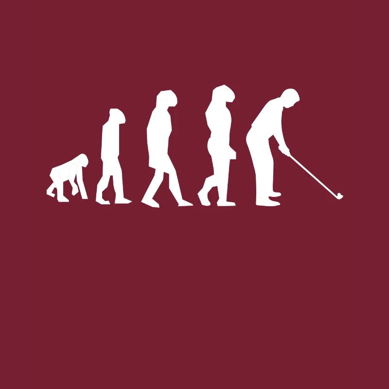 Golf Evolution Golfer Geschenk Golfschläger