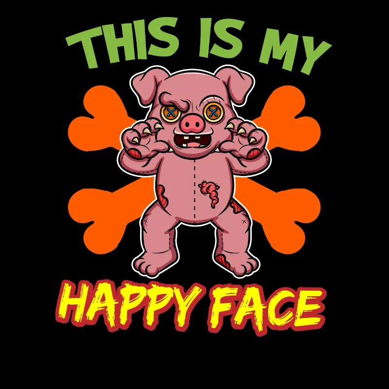 C’est mon visage heureux drôle de monstre d’Halloween
