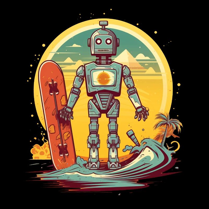 Robots sur la plage