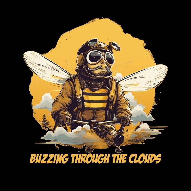 Abeille pilote avec lettrage