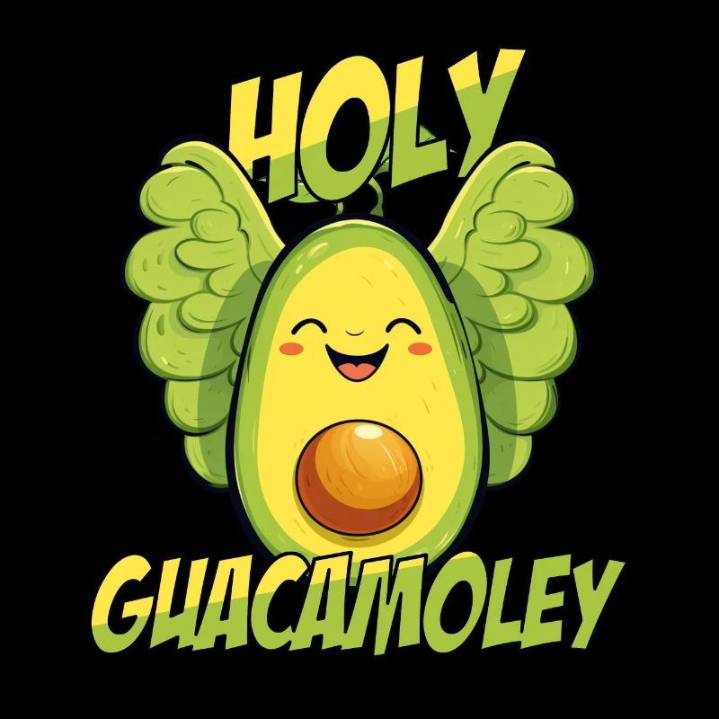 Süßer Avocado Engel mit dem Holy Gucamoley Spruch